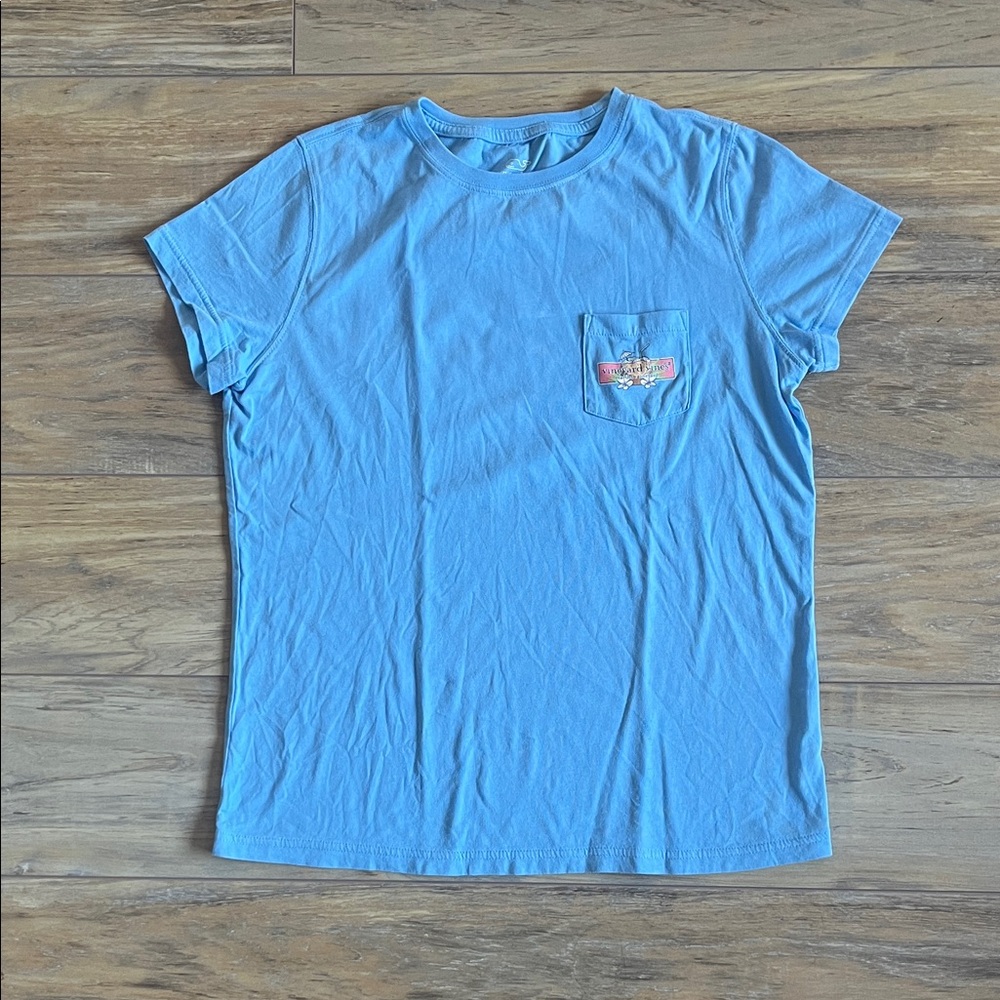 Vineyard Vines Light Blue Tropical Tee